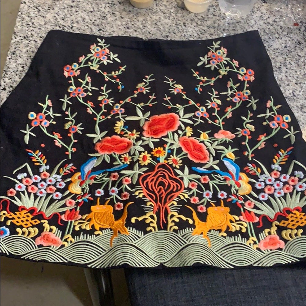 Zara floral design skirt, barely worn